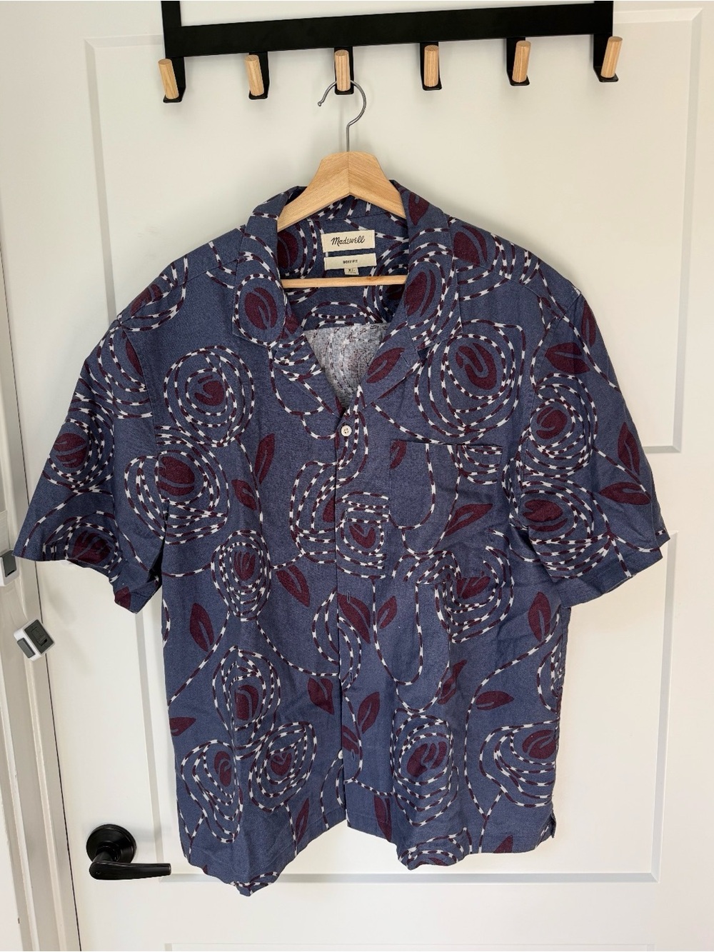 Madewell Short-Sleeve Blue Patterned Men’s Shirt